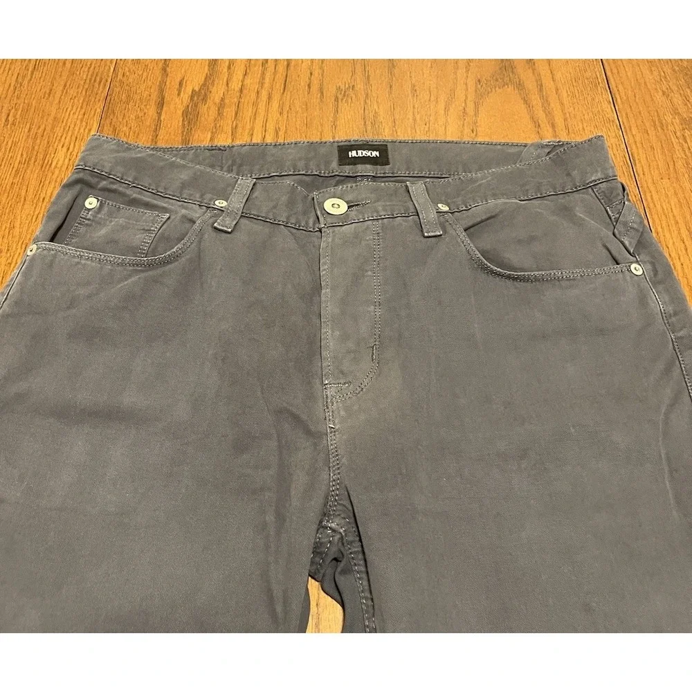 Hudson Sartor Slouchy‎ Skinny Jeans Men's 32x34 Blue Button Fly Solid Cotton